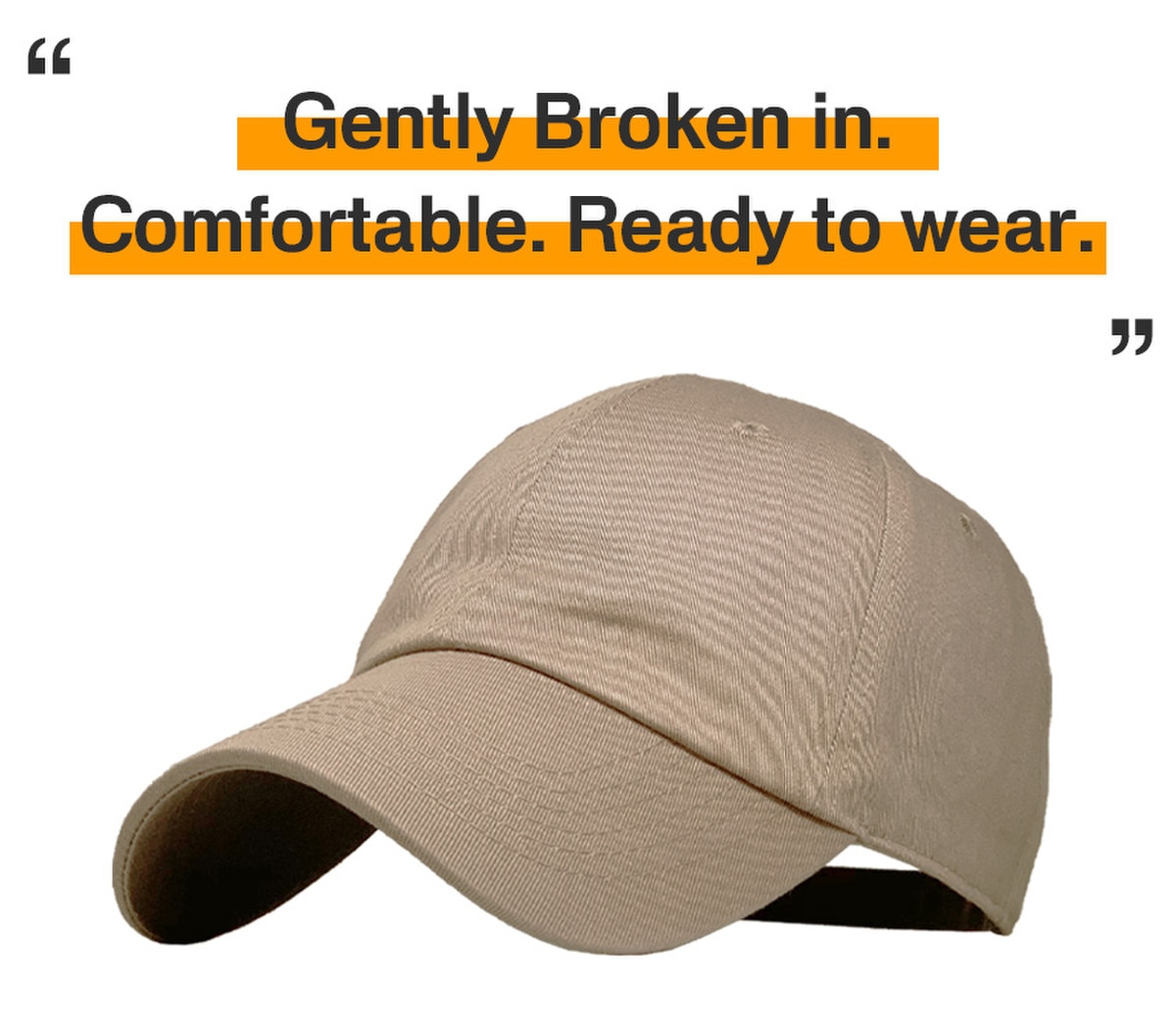 Dark Khaki Low Profile Baseball Caps Front Side View